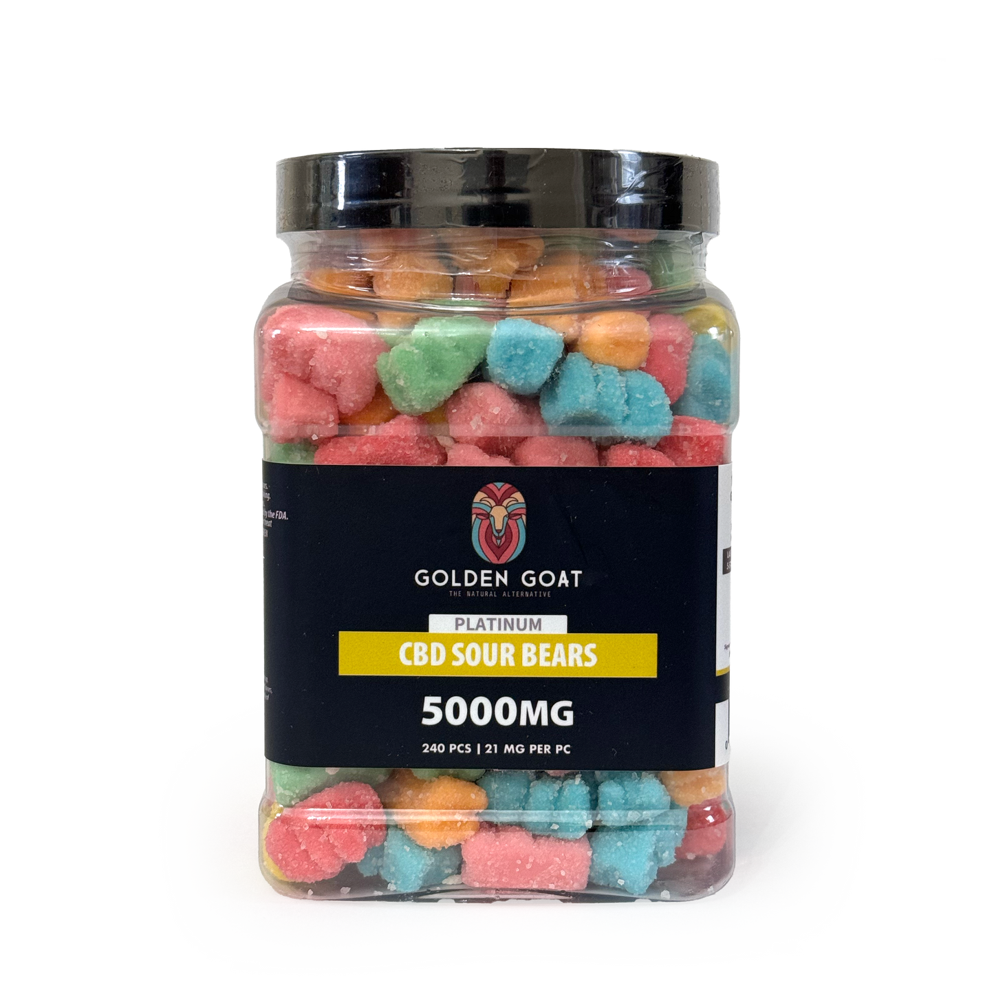 CBD Platinum Gummies - Sour Bears 5000MG