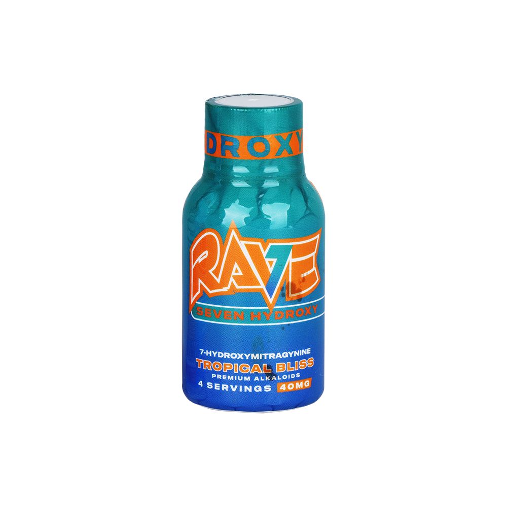 Rave 7-Hydroxymitragynine Shots | 2oz | 40mg | 12ct Display