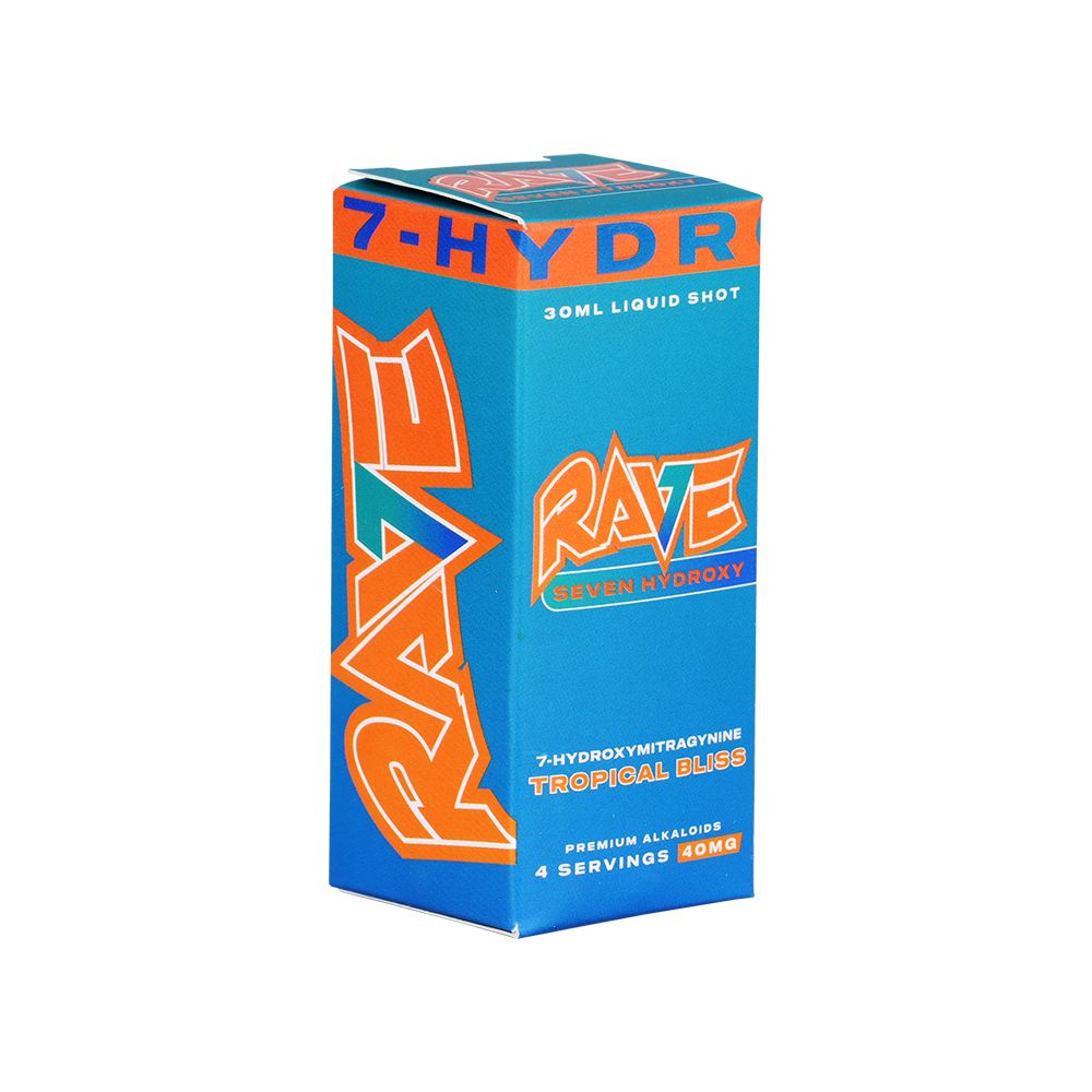 Rave 7-Hydroxymitragynine Shots | 2oz | 40mg | 12ct Display