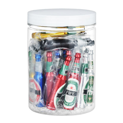 Beer Bottle Aluminum Hand Pipe |30ct