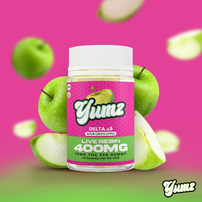 THC Gummies - Delta 9 THC - YUMZ LAB - Sour Green Apple