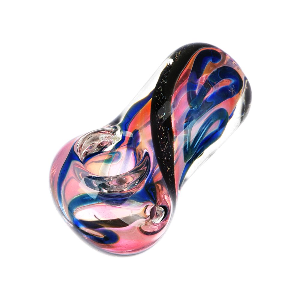 It's a Swirled World Glass Spoon Pipe - 2.5"