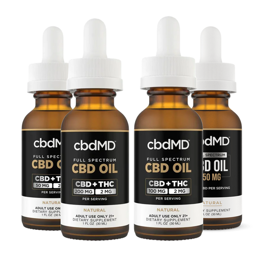 cbdMD Full Spectrum CBD Oil Tinctures - Natural