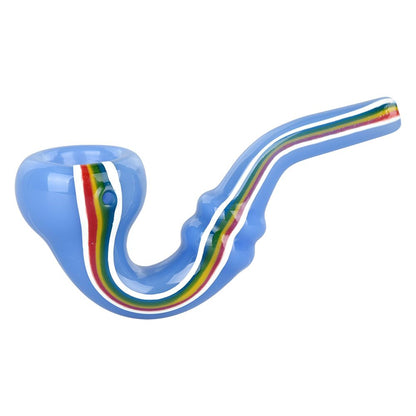 Striped Sherlock Glass Hand Pipe - 5" / 10CT