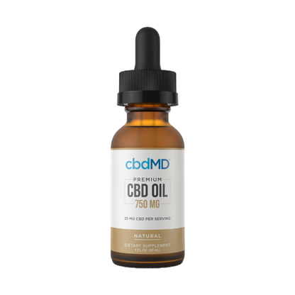 cbdMD Broad Spectrum CBD Oil Drops - Natural Flavor (750MG - 7500MG)